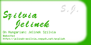 szilvia jelinek business card